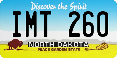 ND license plate IMT260