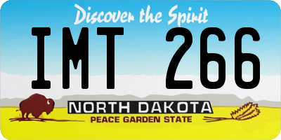 ND license plate IMT266