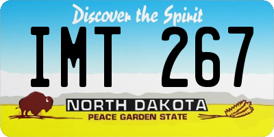 ND license plate IMT267