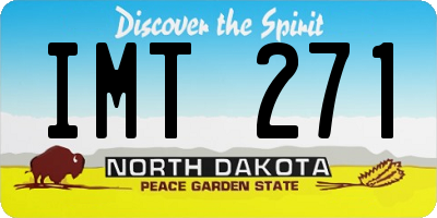 ND license plate IMT271