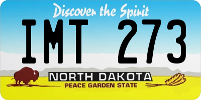 ND license plate IMT273