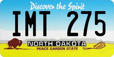 ND license plate IMT275