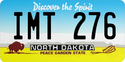 ND license plate IMT276