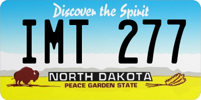 ND license plate IMT277