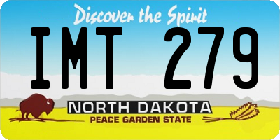 ND license plate IMT279
