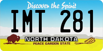 ND license plate IMT281