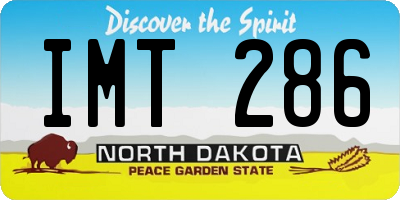 ND license plate IMT286