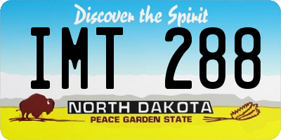 ND license plate IMT288