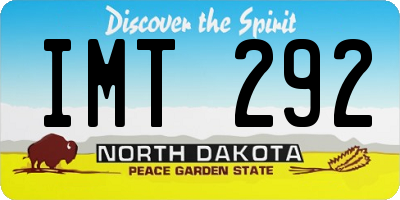 ND license plate IMT292