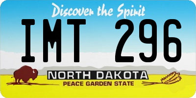 ND license plate IMT296
