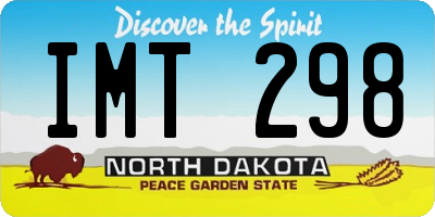 ND license plate IMT298