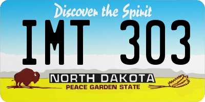 ND license plate IMT303