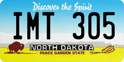 ND license plate IMT305