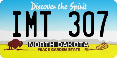 ND license plate IMT307