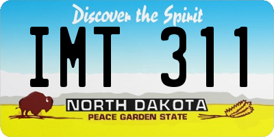ND license plate IMT311