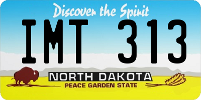 ND license plate IMT313