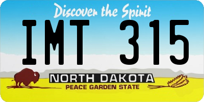 ND license plate IMT315