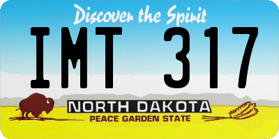 ND license plate IMT317