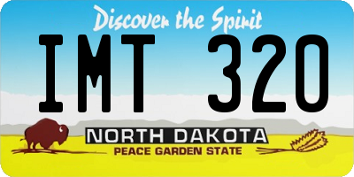 ND license plate IMT320