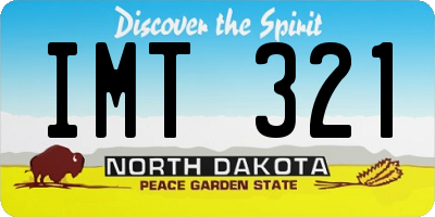 ND license plate IMT321