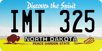 ND license plate IMT325