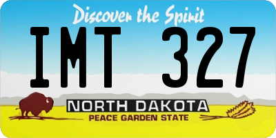 ND license plate IMT327