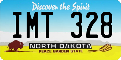 ND license plate IMT328