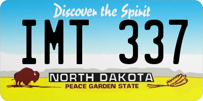 ND license plate IMT337