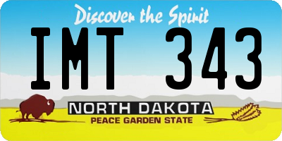 ND license plate IMT343