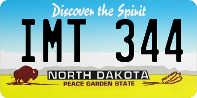 ND license plate IMT344