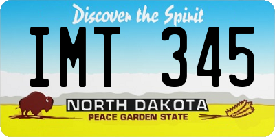 ND license plate IMT345