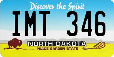 ND license plate IMT346