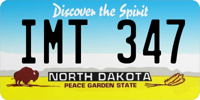 ND license plate IMT347