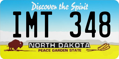ND license plate IMT348