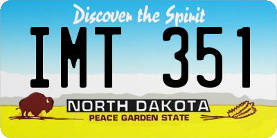 ND license plate IMT351