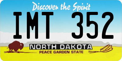 ND license plate IMT352