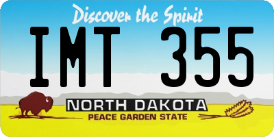 ND license plate IMT355