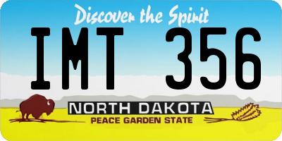 ND license plate IMT356