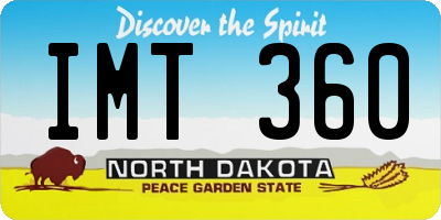 ND license plate IMT360