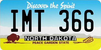ND license plate IMT366