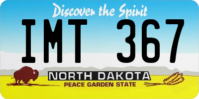 ND license plate IMT367