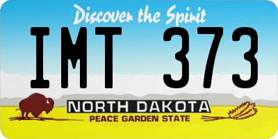 ND license plate IMT373
