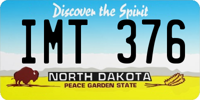 ND license plate IMT376