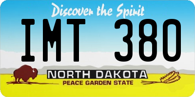 ND license plate IMT380