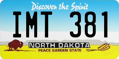 ND license plate IMT381