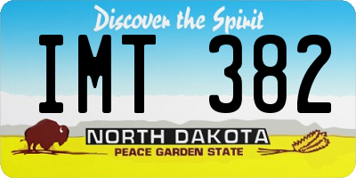 ND license plate IMT382