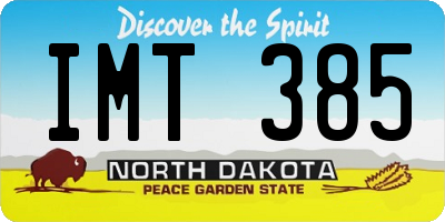 ND license plate IMT385