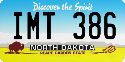 ND license plate IMT386