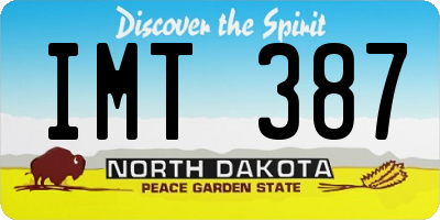 ND license plate IMT387