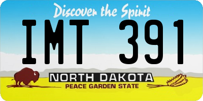 ND license plate IMT391